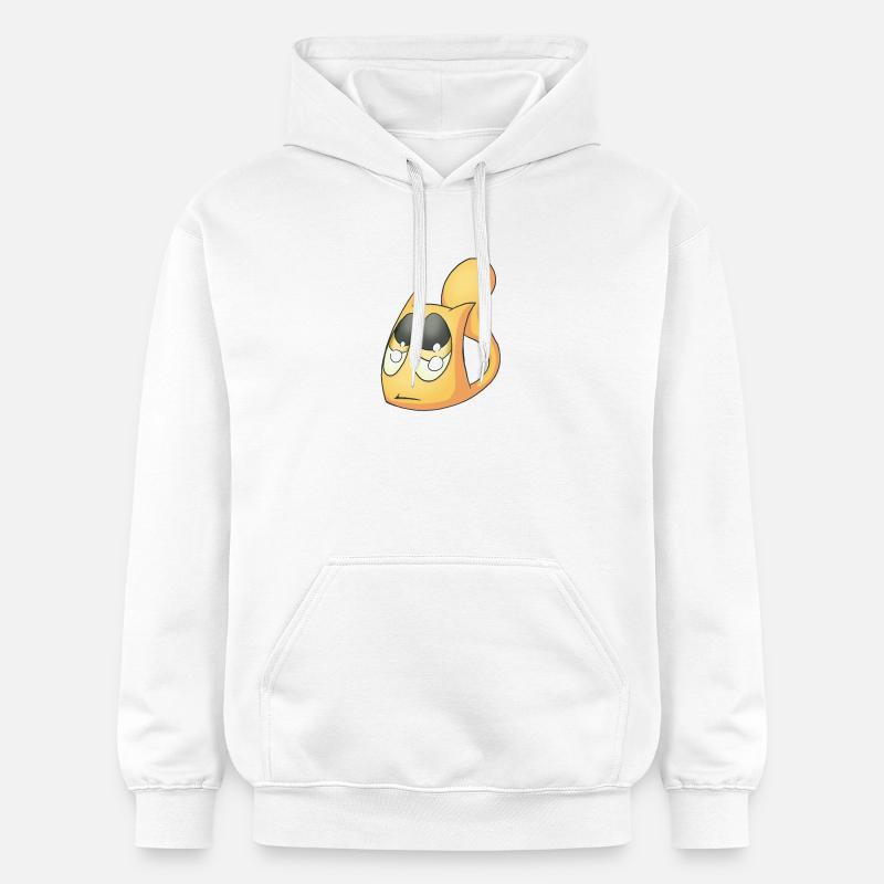 Chat triste - Sweat à capuche Softstyle® Gildan Unisexe - blanc