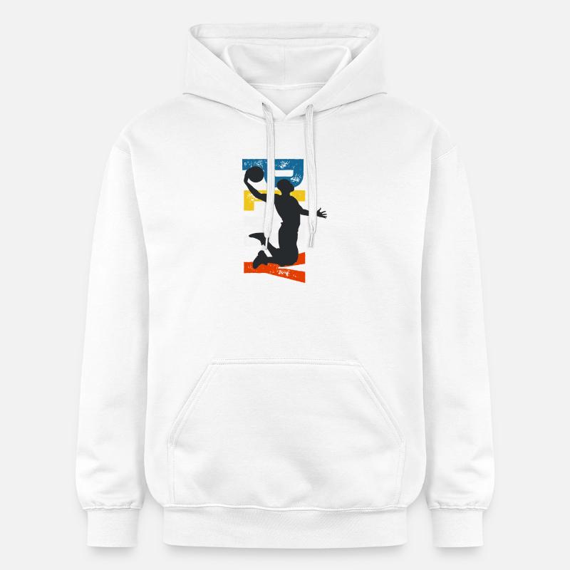 PLAY – Minimal Design - Sweat à capuche Softstyle® Gildan Unisexe - blanc