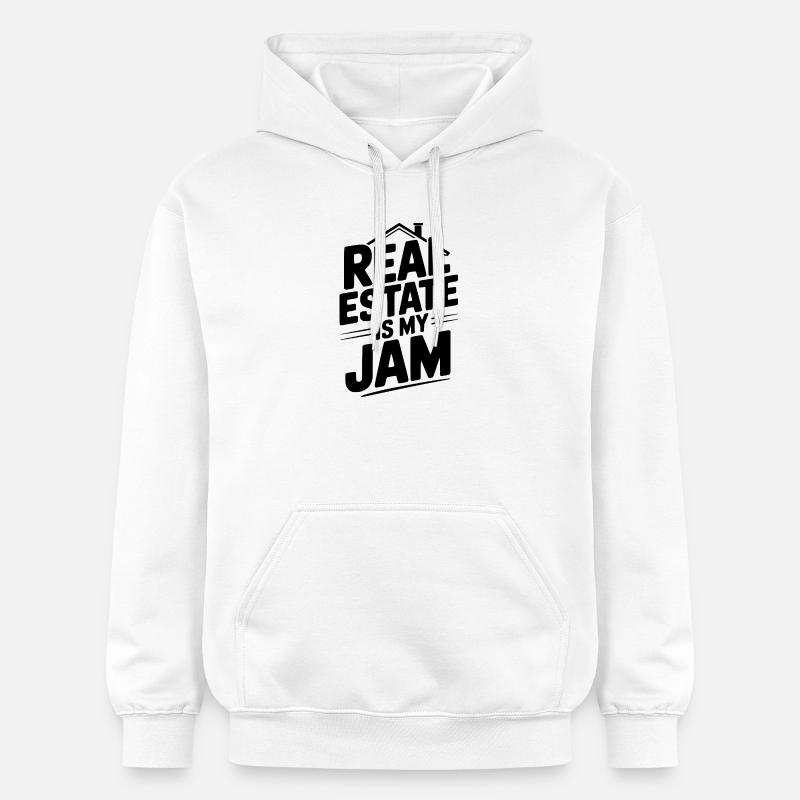 L’immobilier, c’est mon truc - Sweat à capuche Softstyle® Gildan Unisexe - blanc