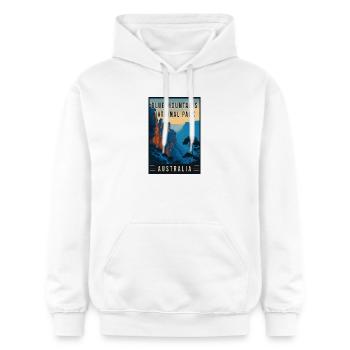 Erleben Sie den Blue Mountains Nationalpark in Austral - Gildan Unisex Softstyle® Midweight Hoodie - Weiß - Vorne - Liana (172cm) & Jaron (178cm)