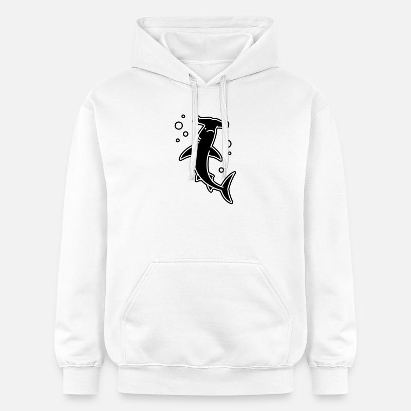 Requin-marteau - Sweat à capuche Softstyle® Gildan Unisexe - blanc