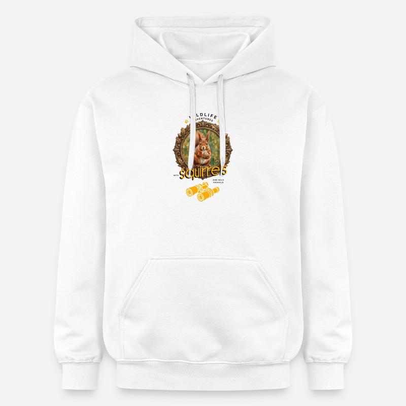 Jumelles Écureuil Aventure Animaux sauvages - Sweat à capuche Softstyle® Gildan Unisexe - blanc