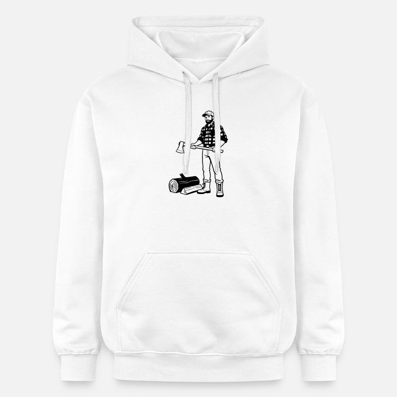 Bûcheron - Sweat à capuche Softstyle® Gildan Unisexe - blanc