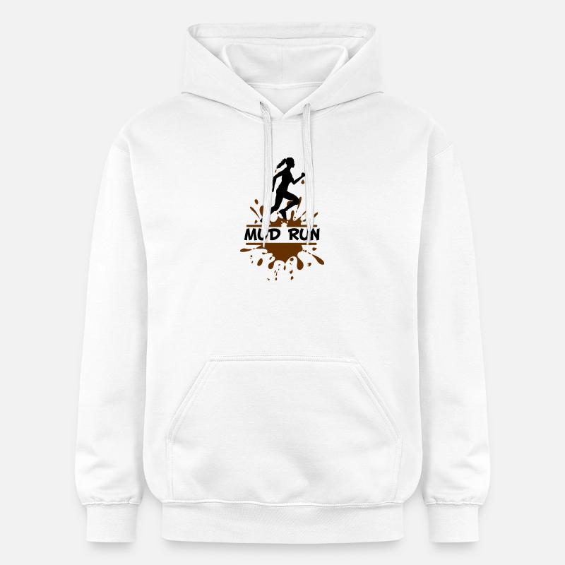 Femme Mud Run – Modder Runner - Sweat à capuche Softstyle® Gildan Unisexe - blanc