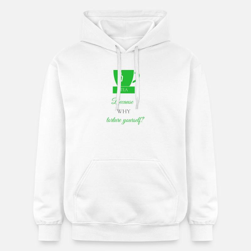 TEA-RIFFIC (Vert + Gris) - Sweat à capuche Softstyle® Gildan Unisexe - blanc
