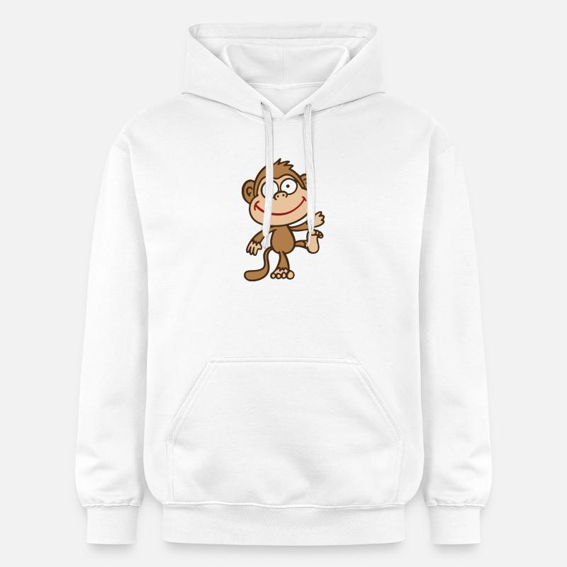 singe - Sweat à capuche Softstyle® Gildan Unisexe - blanc