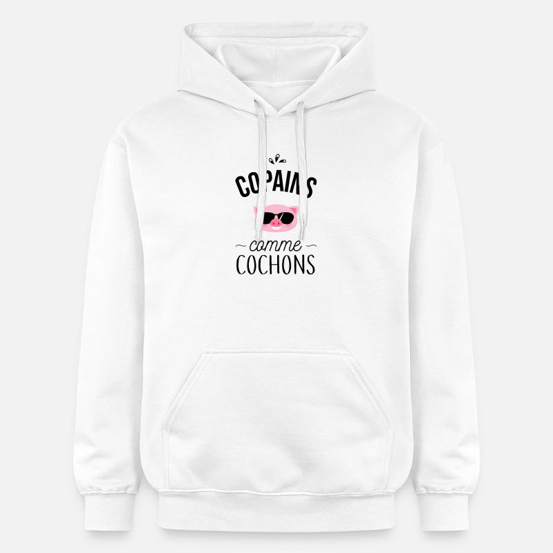 Copains comme cochons - Sweat à capuche Softstyle® Gildan Unisexe - blanc