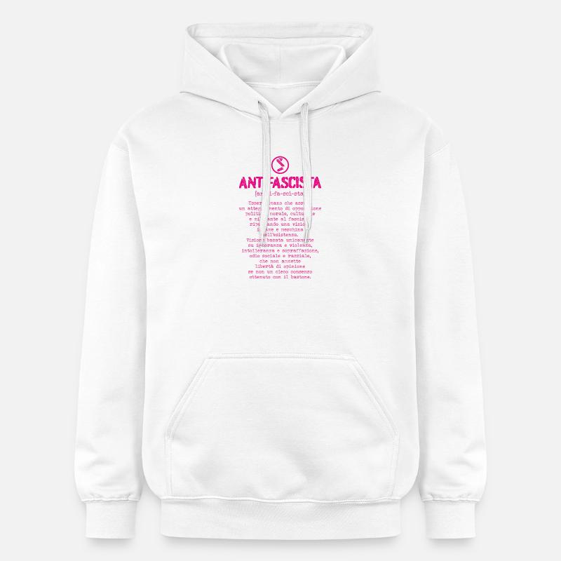 Définition antifasciste - Sweat à capuche Softstyle® Gildan Unisexe - blanc