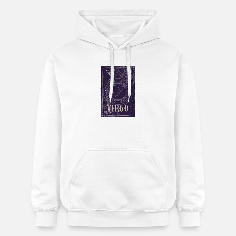 Vierge Constellation Art Circulaire - Sweat à capuche Softstyle® Gildan Unisexe - blanc