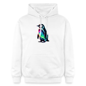 Manchot aurore boréale - Sweat à capuche Softstyle® Gildan Unisexe - blanc - Devant - Liana (172cm) & Jaron (178cm)