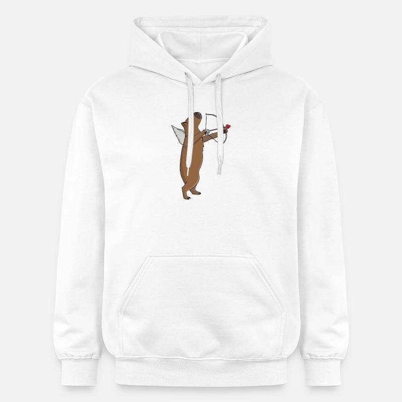 Cupidon Capybara - Sweat à capuche Softstyle® Gildan Unisexe - blanc