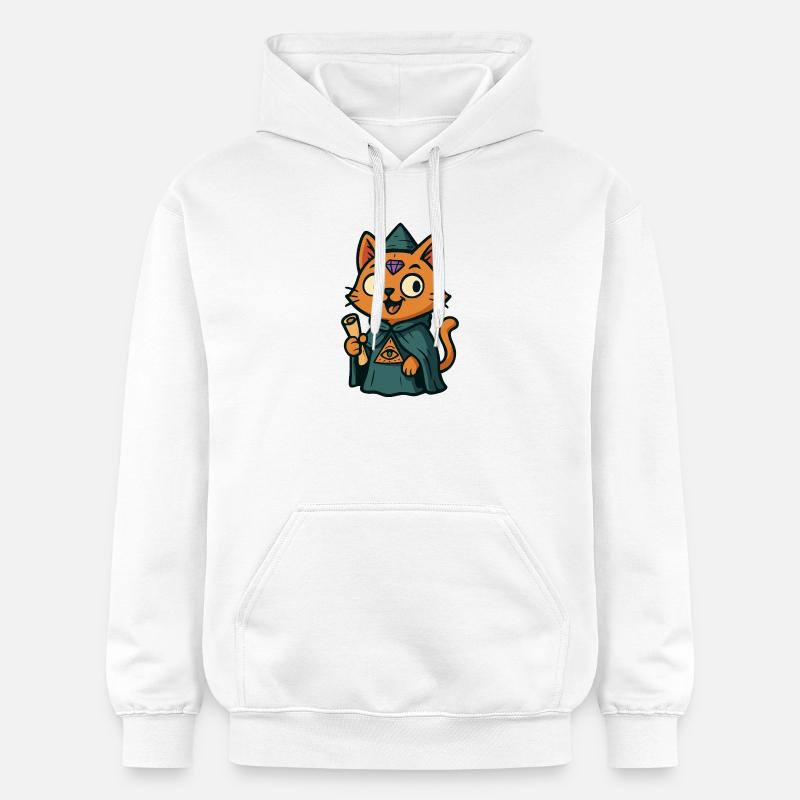 Purrscribe le chat prophète - Sweat à capuche Softstyle® Gildan Unisexe - blanc