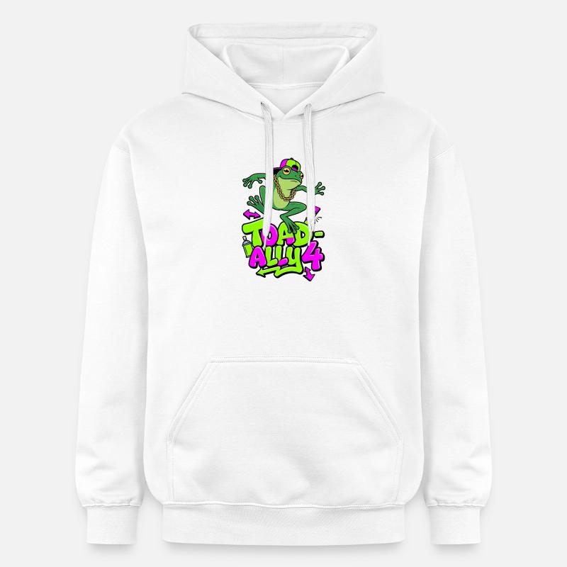 Toad-Ally 4 Cool Toad - Gildan Unisex Softstyle® Midweight Hoodie - white