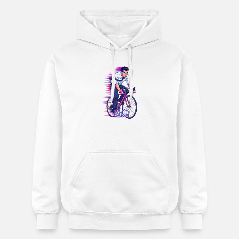 Cadre Neon Sprint à vélo - Sweat à capuche Softstyle® Gildan Unisexe - blanc