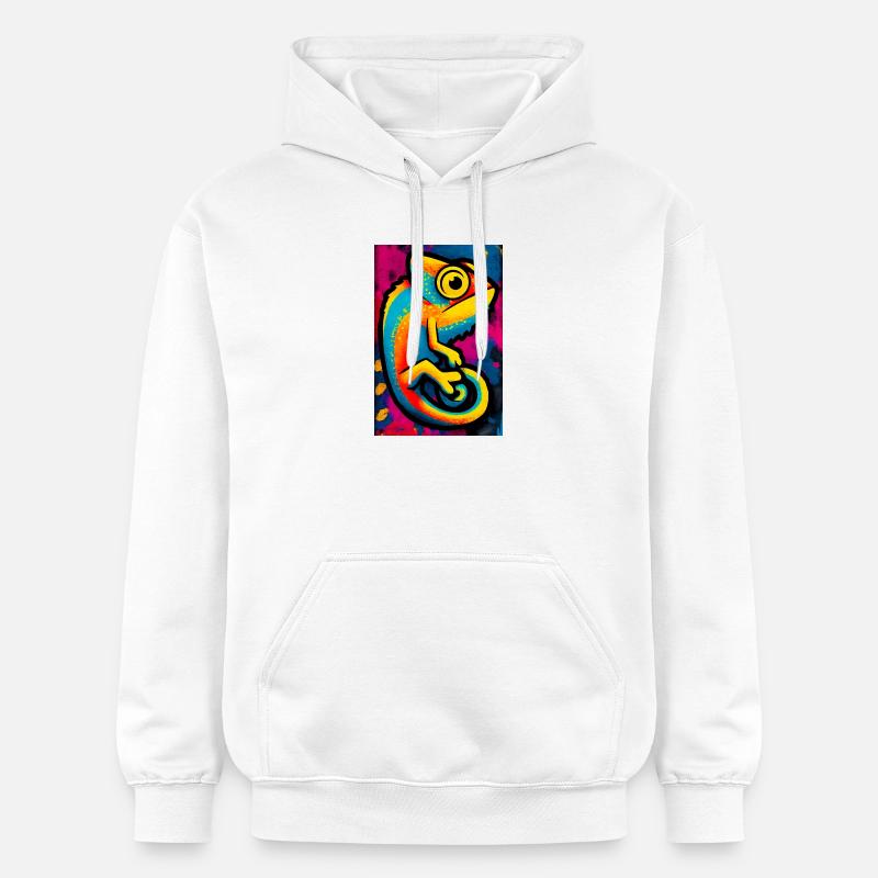 caméléon - Sweat à capuche Softstyle® Gildan Unisexe - blanc