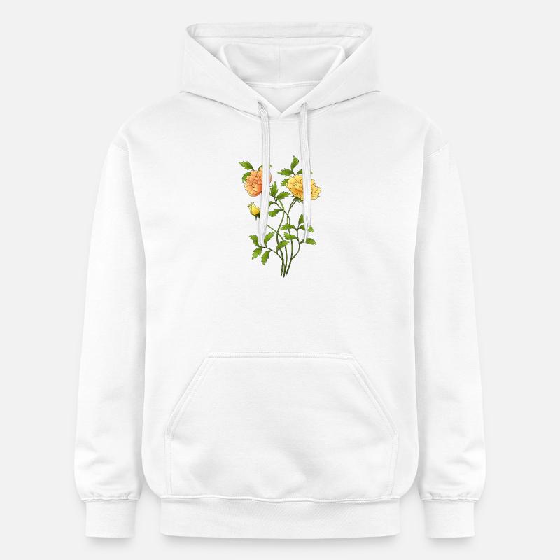 Fleur - Sweat à capuche Softstyle® Gildan Unisexe - blanc