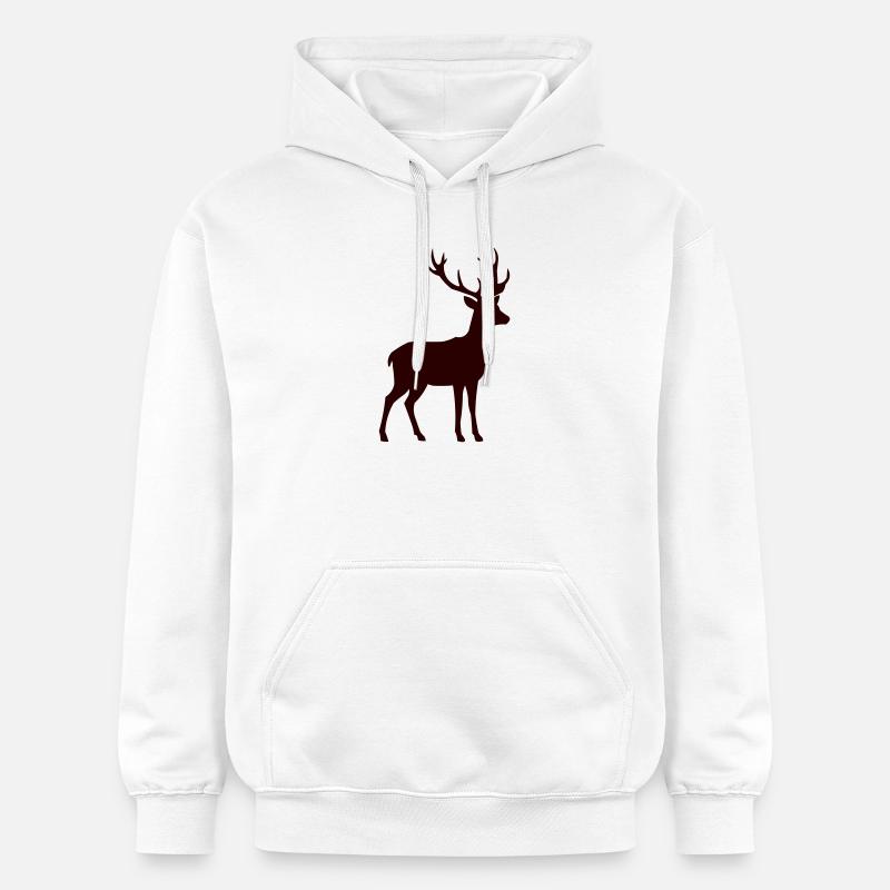 chevreuil - Sweat à capuche Softstyle® Gildan Unisexe - blanc