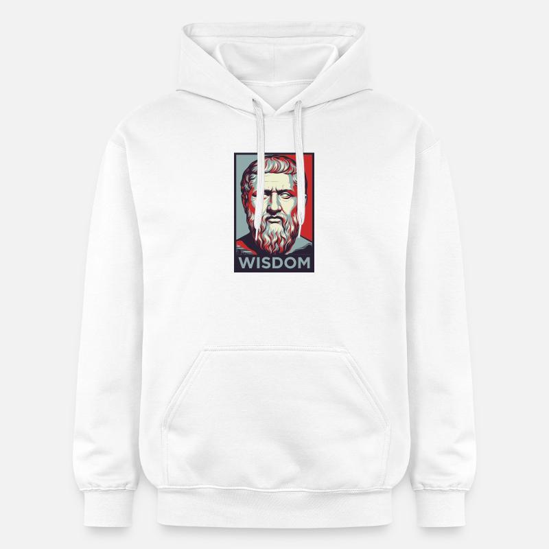 Portrait de Sagesse Pop Art - Sweat à capuche Softstyle® Gildan Unisexe - blanc