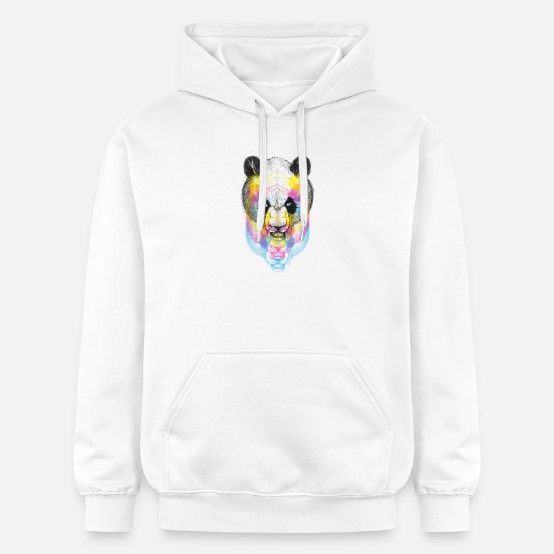 Panda Bear CMJN - Sweat à capuche Softstyle® Gildan Unisexe - blanc