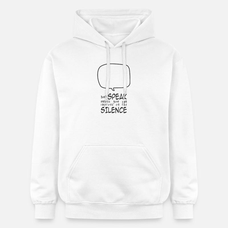 Ne parlez pas - Sweat à capuche Softstyle® Gildan Unisexe - blanc