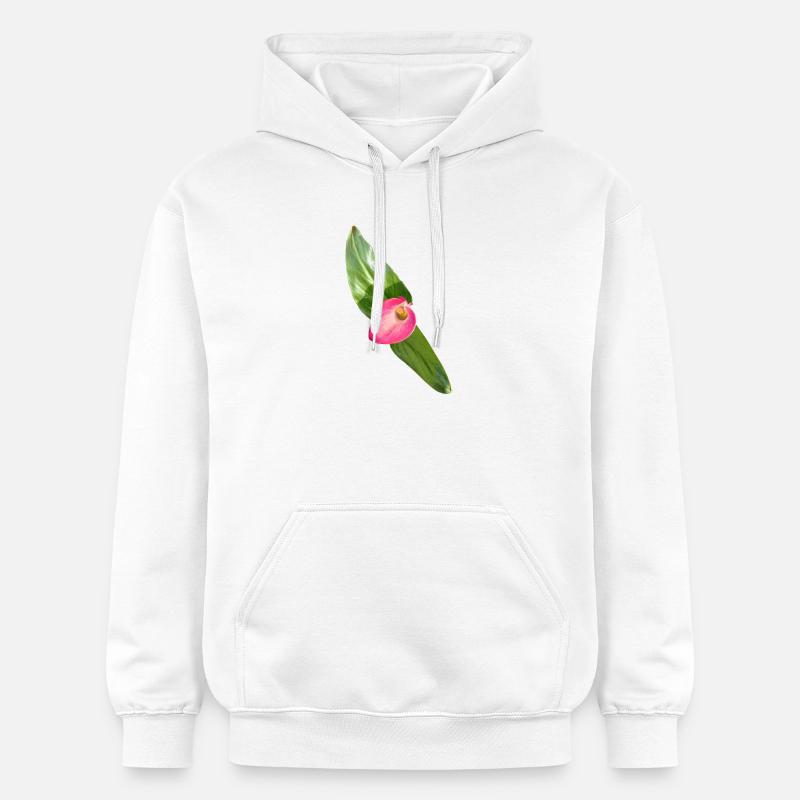 Fleur de Calla Rose - Sweat à capuche Softstyle® Gildan Unisexe - blanc