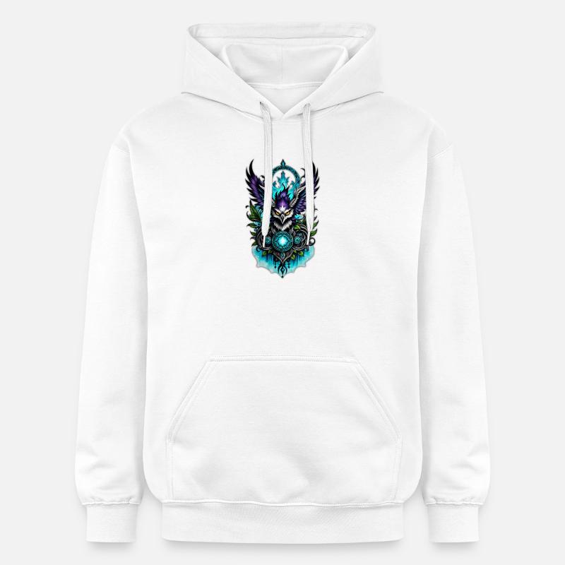 Eule mit magischen Elementen. - Gildan Unisex Softstyle® Midweight Hoodie - Weiß