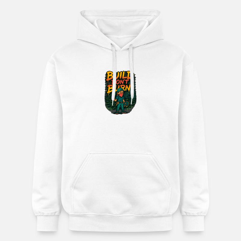 Construire Ne brûlez pas - Sweat à capuche Softstyle® Gildan Unisexe - blanc