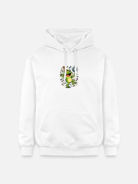 Party Frog - Gildan Unisex Softstyle® Midweight Hoodie - white