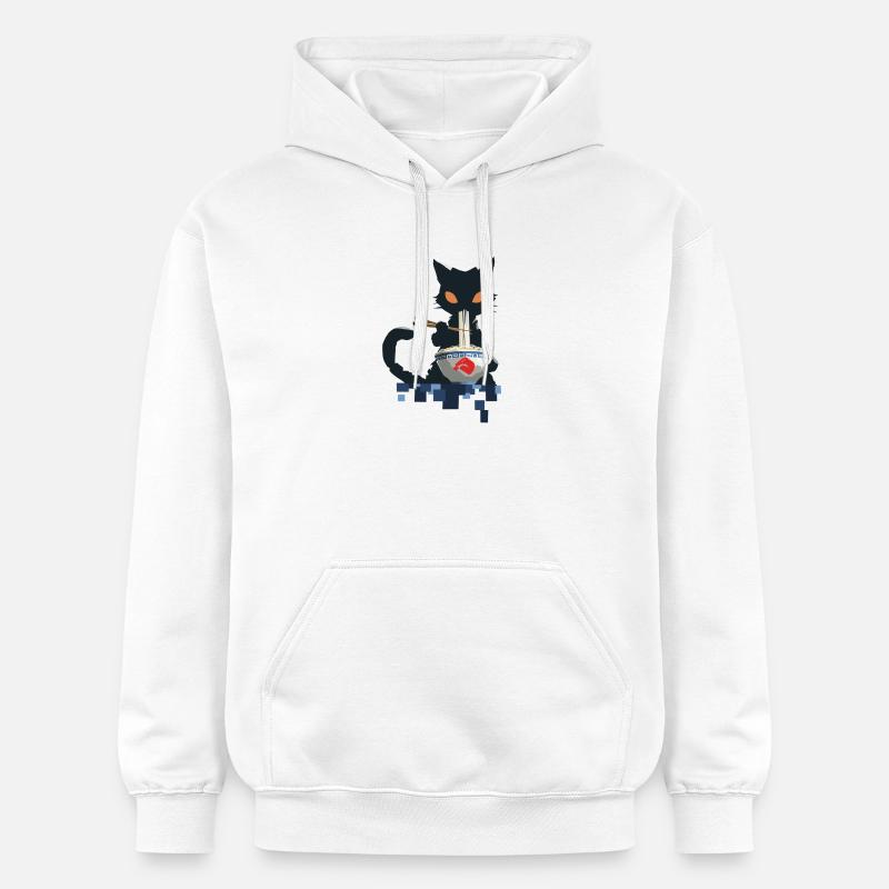 Ramen Noodle Chat - Sweat à capuche Softstyle® Gildan Unisexe - blanc