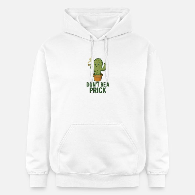 Cactus avec cigare – Diction - Sweat à capuche Softstyle® Gildan Unisexe - blanc