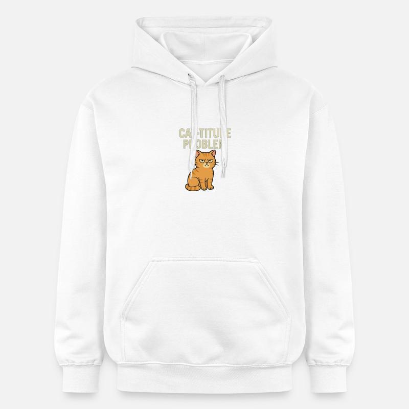 Sensations de chat prononcées - Sweat à capuche Softstyle® Gildan Unisexe - blanc