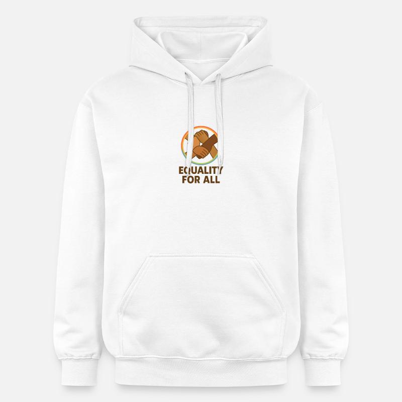 Unity Hands Conception de l’emblème circulaire - Sweat à capuche Softstyle® Gildan Unisexe - blanc