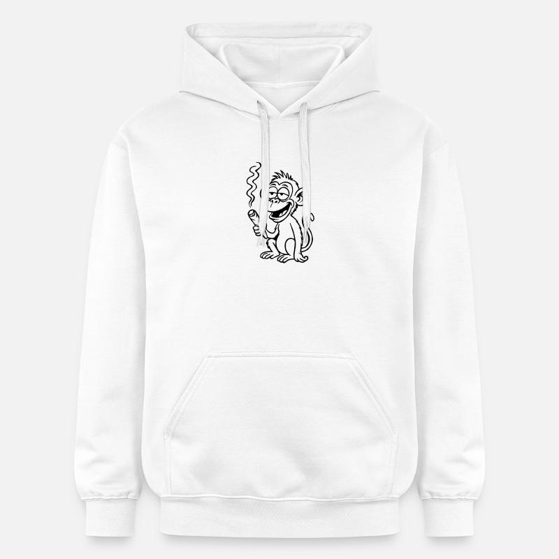 Le singe vise un peu différemment - Sweat à capuche Softstyle® Gildan Unisexe - blanc