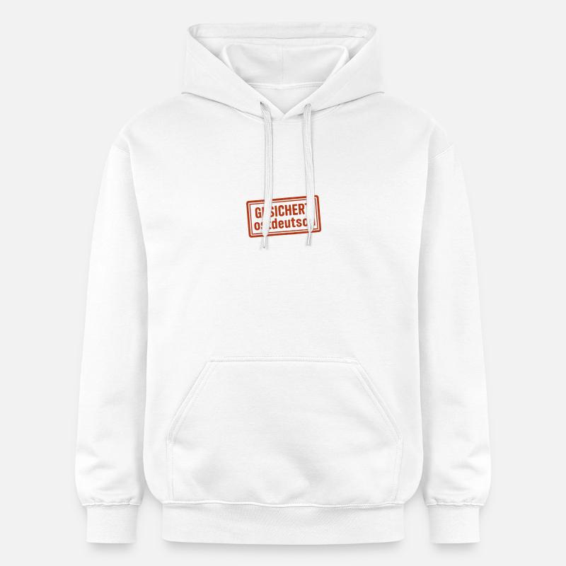 Sécurisé pour l’Allemagne de l’Est - Sweat à capuche Softstyle® Gildan Unisexe - blanc