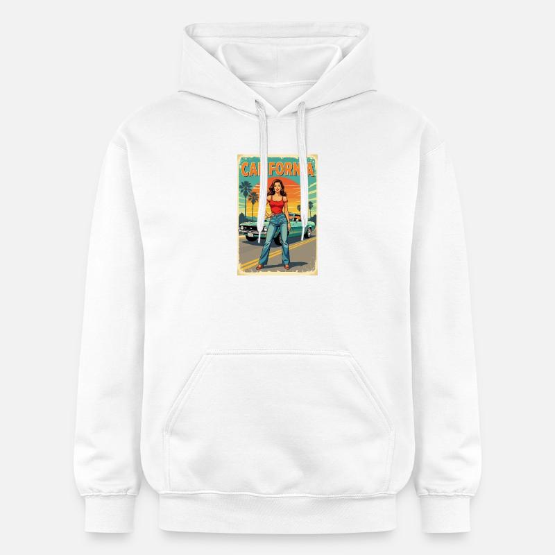 Croisière California Dream R06 - Sweat à capuche Softstyle® Gildan Unisexe - blanc