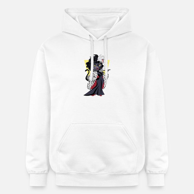 Chat de Vil - Sweat à capuche Softstyle® Gildan Unisexe - blanc