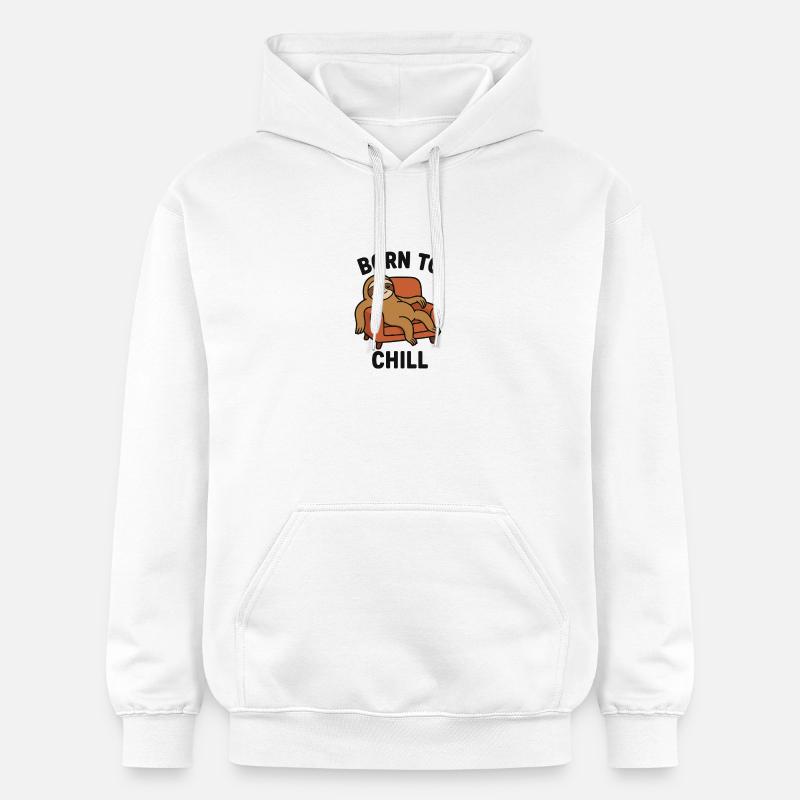 Né pour chiller - Sweat à capuche Softstyle® Gildan Unisexe - blanc