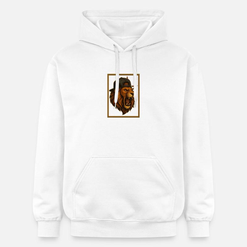 Lion de L'4tlas - Sweat à capuche Softstyle® Gildan Unisexe - blanc