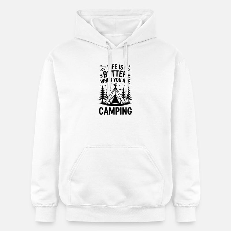 Camping Outdore Dire campeur - Sweat à capuche Softstyle® Gildan Unisexe - blanc
