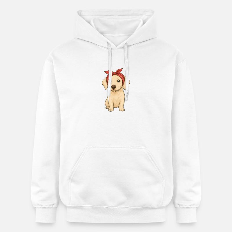Little Labrador - Gildan Unisex Softstyle® Midweight Hoodie - white