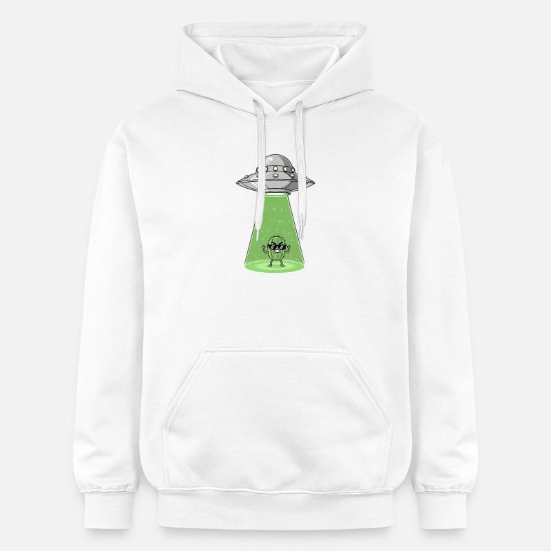 Cactus Alien dans UFO Light - Sweat à capuche Softstyle® Gildan Unisexe - blanc