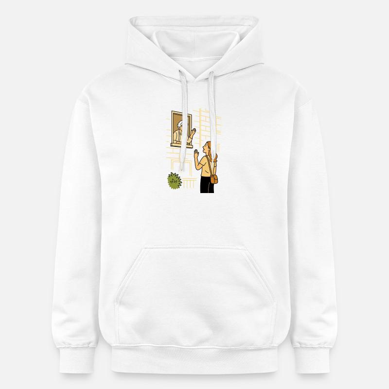 Accompagner Mamie Karin à la maison - Sweat à capuche Softstyle® Gildan Unisexe - blanc