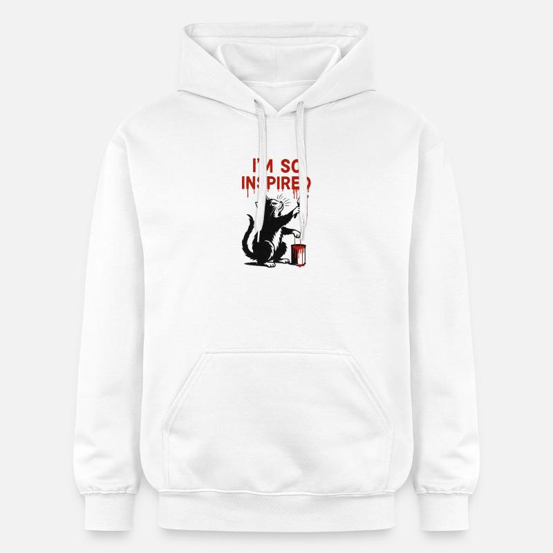 Conception inspirée de l’art du chat - Sweat à capuche Softstyle® Gildan Unisexe - blanc