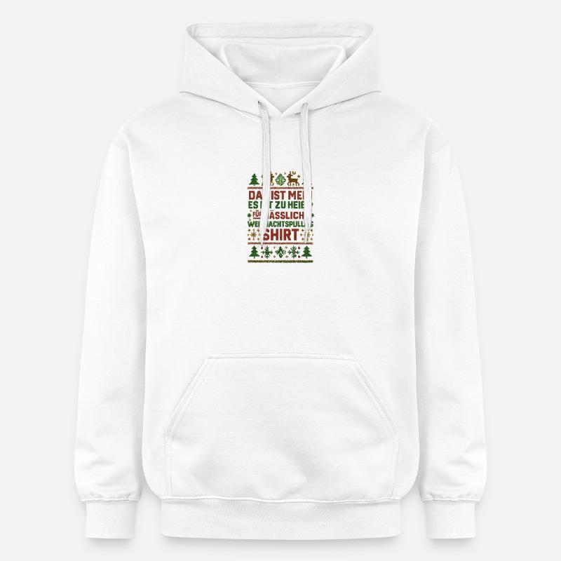 Chemise pull de Noël moche - Sweat à capuche Softstyle® Gildan Unisexe - blanc
