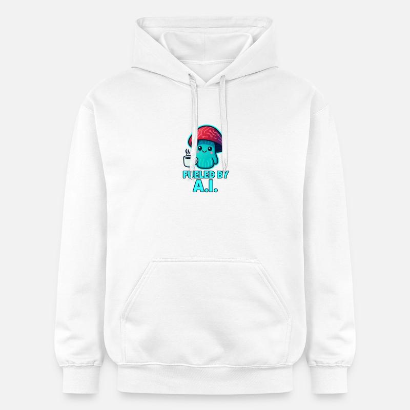 Boost au café champignon KOWAI - Sweat à capuche Softstyle® Gildan Unisexe - blanc