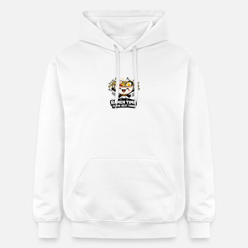 Heure du ramen : Nouilles joyeuses - Sweat à capuche Softstyle® Gildan Unisexe - blanc
