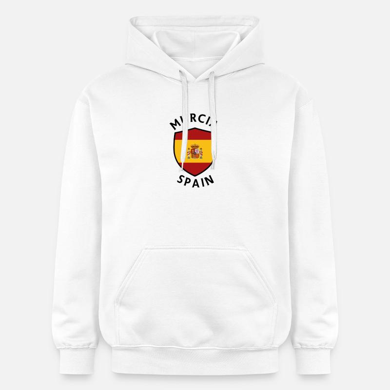 Bouclier de Murcie sous drapeau espagnol - Sweat à capuche Softstyle® Gildan Unisexe - blanc