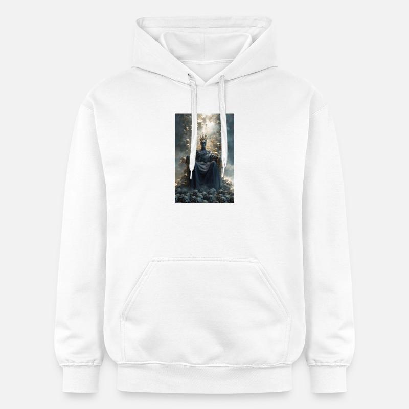 Le Trône du Crâne couronné roi - Sweat à capuche Softstyle® Gildan Unisexe - blanc