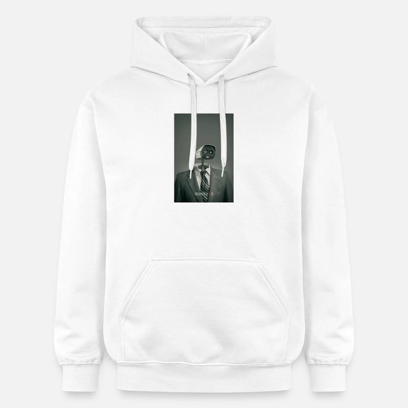 Affiche de surveillance minimale surveillée - Sweat à capuche Softstyle® Gildan Unisexe - blanc