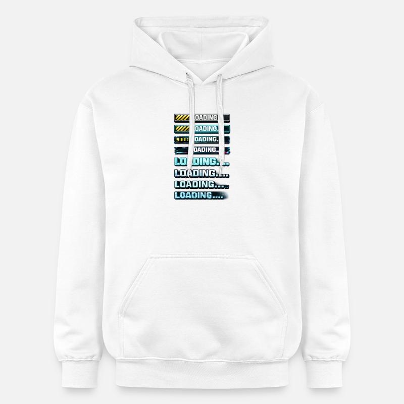 Graphiques de notification de téléchargement néon - Sweat à capuche Softstyle® Gildan Unisexe - blanc